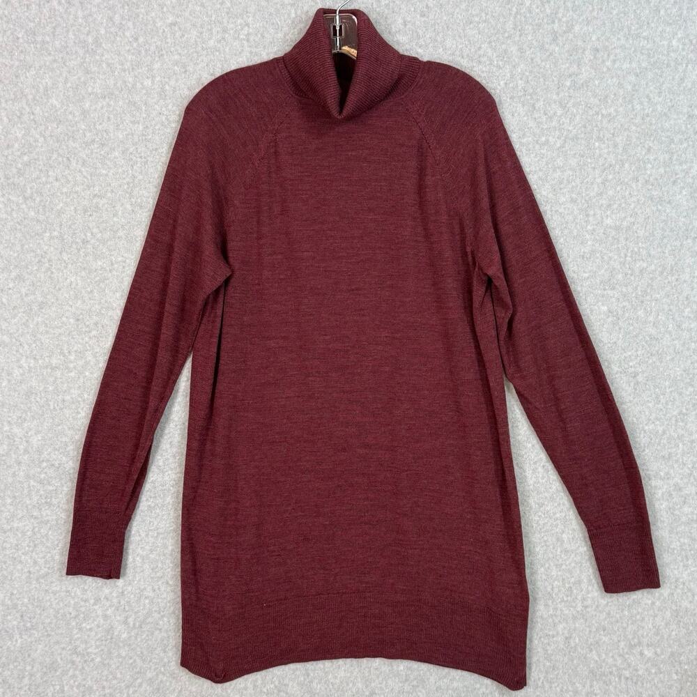 Gap 100% Merino Wool Turtleneck Tunic Sweater Size L Elevated Basic Minimalist